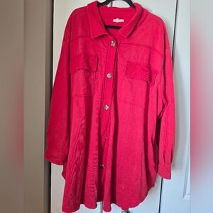 Maurices Red Tunic Shacket